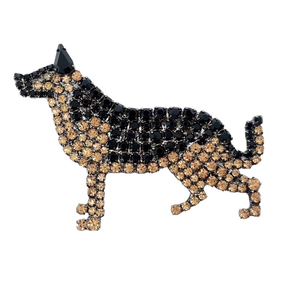 Regal German Shepard Dog Pin - Classy Canine Brooch